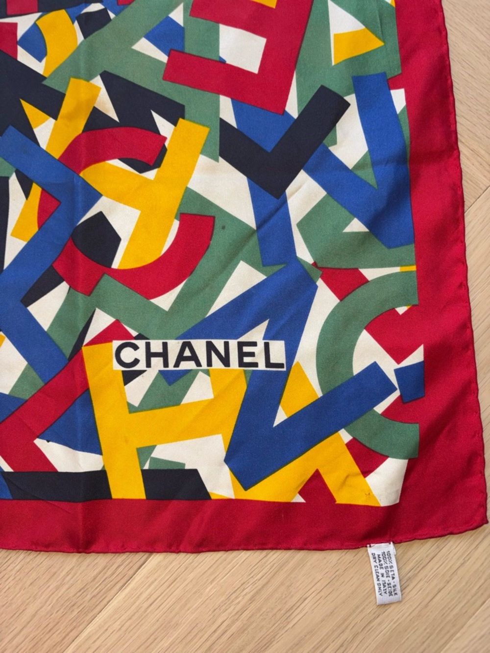 CHANEL Silk Scarf “Alphabet Soup” Ultra Rare UNICORN! - Picture 2 of 13